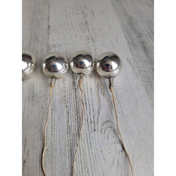 Vintage silver branch pick ornament mercury glass Xmas - Picture 4 of 12